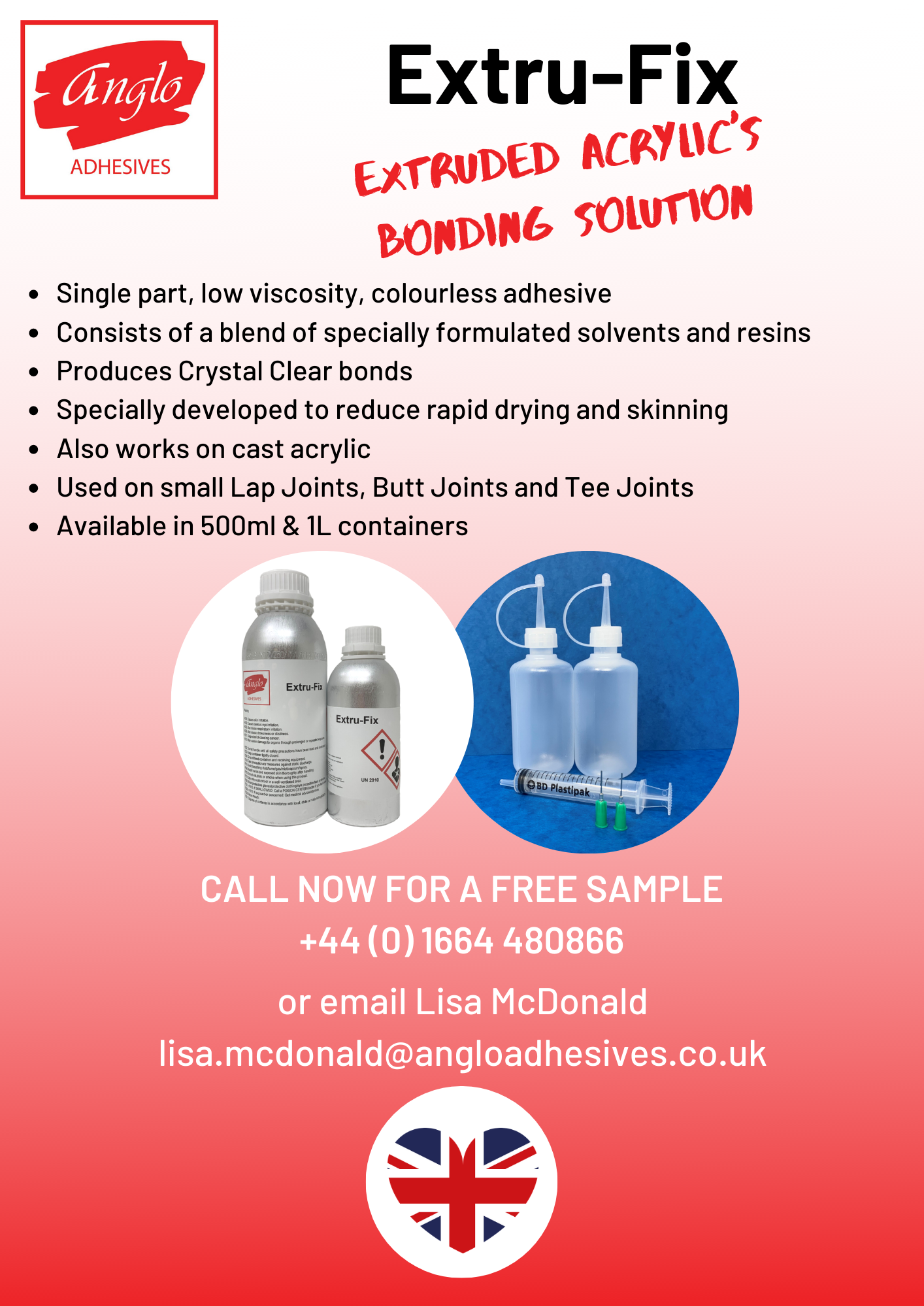 ExtruFix Extruded Bonding Acrylic Solution Anglo Adhesives